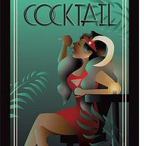 Dirty Martini. Un progetto di Illustrazione tradizionale, Belle arti, Design di poster  e Illustrazione digitale di Amanda Hooser - 12.07.2021
