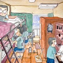 My life while I am a doctoral student. Traditional illustration, Sketching, Pencil Drawing, Drawing, Watercolor Painting, Sketchbook & Ink Illustration project by akanitk84 - 07.12.2021