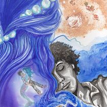 Mi Proyecto del curso: Introducción a la ilustración infantil Con el cuento de La Sirenita. Traditional illustration, Fine Arts, Painting, Pencil Drawing, Drawing, Watercolor Painting, Children's Illustration, and Narrative project by Andrea Fernández - 07.12.2021