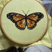 My project in Realistic Embroidery Techniques course. Traditional illustration, and Embroider project by Tereza Yordanova - 07.12.2021