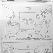 Dos dibujos de práctica de perpectiva de un solo punto.. Traditional illustration, Pencil Drawing, Drawing, and Sketchbook project by Fernando Borregales - 07.13.2021