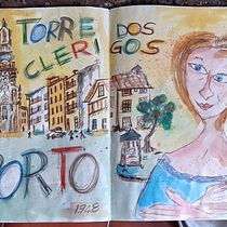Il mio progetto del corso: Sketching artistico ad acquerello: torre dos clerigos, Porto.. Traditional illustration, Sketching, Creativit, Drawing, Watercolor Painting, and Sketchbook project by Tosca D'Aprile - 07.13.2021