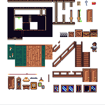 Mi Proyecto del curso - Creación de escenarios pixel art para videojuegos: Mansion tileset. Video Games, Pixel Art, Game Development, 2D Animation, 3D Animation, and Game Design project by Asier Astorga Casado - 07.13.2021