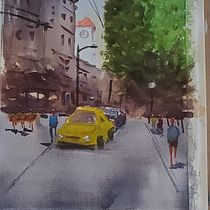My project in Urban Landscapes in Watercolor course. Un projet de Beaux Arts, Aquarelle et Illustration architecturale de phamilton - 13.07.2021