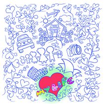 My project in Doodle-Style Vector Illustration course. Traditional illustration, Vector Illustration, and Digital Illustration project by N G - 07.14.2021