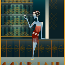 My project in Art Deco Style for Digital Illustration course. Un progetto di Illustrazione tradizionale, Belle arti, Design di poster  e Illustrazione digitale di raphaelnique - 14.07.2021