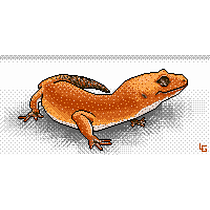 Tecniche di illustrazione in pixel art: Leopard Gecko. Traditional illustration, Digital Illustration, and Pixel Art project by Lorenzo Guerra - 07.15.2021