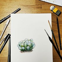 My project in Botanical Sketchbooking: A Meditative Approach course. Ilustração tradicional, Esboçado, Desenho, Pintura em aquarela, Ilustração botânica, e Sketchbook projeto de Charinee Srisantitham - 09.07.2021