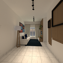 Meu projeto do curso: Render de interiores com SketchUp e V-Ray Next. Projekt z dziedziny  Architektura, Architektura wnętrz, Architektura c, frowa, Wizualizacja architektoniczna i Design użytkownika carolbertuzzi99 - 12.07.2021