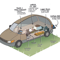Isometric Van Home - My project in The Art of Sketching: Transform Your Doodles into Art course. Traditional illustration, Drawing, Graphic Design, Interior Design, Infographics, Digital Illustration, and Concept Art project by Elijah Bennett - 07.14.2021