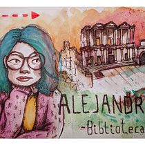 BIBLIOTECA DE ALEJANDRÍA - ACUARELA. Traditional illustration, Sketching, Creativit, Drawing, Watercolor Painting, and Sketchbook project by Andrea Pérez Castillo - 07.15.2021