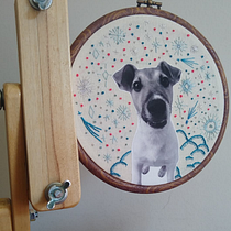 Fotografía Sobre tela bordada. Photograph, Collage, Paper Craft, Printing, Embroider, and DIY project by soltrentuno - 07.13.2021
