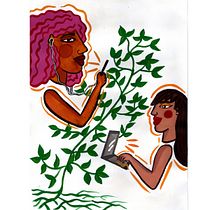 Meu projeto do curso: Introdução à ilustração de personagens com guache e tinta nanquim. Traditional illustration, Character Design, Ink Illustration, and Gouache Painting project by Caroline Luz - 07.15.2021