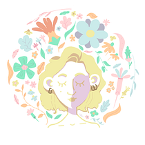 Meu projeto do curso: Retrato ilustrado com elementos botânicos. Un progetto di Illustrazione tradizionale, Illustrazione digitale, Illustrazione botanica e Disegno digitale di laura.folkmann - 12.07.2021