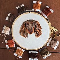 Mi Proyecto del curso: Perrito Salchicha . Embroider, and Naturalistic Illustration project by Jessica Aguiñaga - 06.20.2021