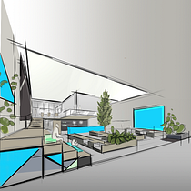 Mi Proyecto del curso: Sketching conceptual para arquitectura y diseño. Een project van  Ontwerp, Architectuur,  Schetsen, Digitaal ontwerp y  Architecturale illustratie van claudiamoreno15 - 16.07.2021