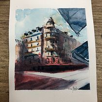 Mi Proyecto del curso: Dibujo arquitectónico con acuarela y tinta. Sketching, Drawing, Watercolor Painting, Architectural Illustration, Sketchbook & Ink Illustration project by Natalia Galiano - 07.16.2021