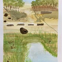 Meu projeto do curso: Paisagens naturais em aquarela. Fine Arts, Painting, and Watercolor Painting project by Pedro de Oliveira - 07.17.2021