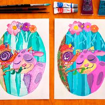 Mi Proyecto del curso: Técnicas de ilustración con acuarela y gouache. Traditional illustration, Fine Arts, Painting, Watercolor Painting, Children's Illustration, and Gouache Painting project by Rocio Serna - 07.08.2021