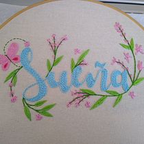 Mi Proyecto del curso: Técnicas básicas para bordar letras. Embroider project by vania marambio muñoz - 07.17.2021