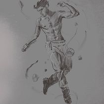 Mi Proyecto del curso: Técnicas de dibujo tradicional con Procreate - fight dancer. Traditional illustration, Digital Illustration, Portrait Drawing, and Digital Drawing project by Mauricio Arrieta - 07.16.2021