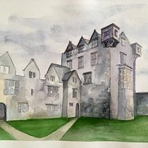My project in Architectural Sketching with Watercolor and Ink course. Sketching, Drawing, Watercolor Painting, Architectural Illustration, Sketchbook & Ink Illustration project by laurawitney1 - 07.17.2021