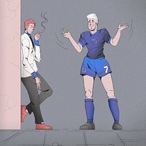 Missed the penalty!. Traditional illustration, Character Design, Comic, Creativit, Drawing, Digital Drawing, and Manga project by An Nguyen - 07.18.2021