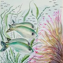 Mi Proyecto del curso: Ilustración de universos marinos en acuarela. Un projet de Illustration traditionnelle, Peinture, Aquarelle et Illustration naturaliste de Victoria Beresi - 18.07.2021