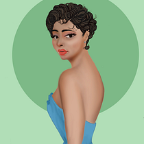 My project in Female Character Portraits in Procreate course. Projekt z dziedziny Trad, c, jna ilustracja, Ilustracja c, frowa, R, sunek c i frow użytkownika A. M. Wells - 18.07.2021