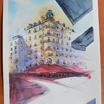 Mi Proyecto del curso: Dibujo arquitectónico con acuarela y tinta. Sketching, Drawing, Watercolor Painting, Architectural Illustration, Sketchbook & Ink Illustration project by moniquetef - 07.18.2021