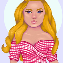 Meu projeto do curso: Retrato de personagens femininas com Procreate. Projekt z dziedziny Trad, c, jna ilustracja, Ilustracja c, frowa, R, sunek c i frow użytkownika Caroline Amaral Becker - 16.07.2021