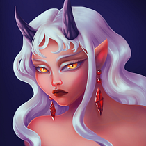 Meu projeto do curso: Iluminação e cor para retratos digitais no Photoshop https://www.instagram.com/sellemoon_/ Ein Projekt aus dem Bereich Traditionelle Illustration, Digitale Illustration und Digitale Malerei von gyssellefl - 19.07.2021