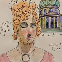 My project in Artistic Watercolor Sketching: Dare to Express Your Ideas course. Traditional illustration, Sketching, Creativit, Drawing, Watercolor Painting, and Sketchbook project by Aysha Aldoseri - 07.19.2021