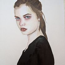 My project in Watercolor Portrait from a Photo course. Traditional illustration, and Portrait Drawing project by Dawn Reppin - 07.19.2021