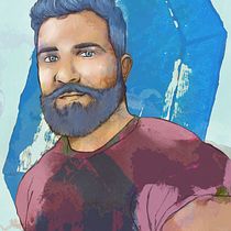 Mi Proyecto del curso: Retrato ilustrado con Procreate. Ilustração tradicional, Ilustração vetorial, Ilustração digital, e Desenho de retrato projeto de Juan Antonio Cortes - 20.07.2021