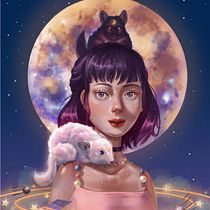 My project in Digital Fantasy Portraits with Photoshop course. Ilustração tradicional, Desenho, Ilustração digital, Desenho de retrato, Desenho digital, e Pintura digital projeto de ignatbubnovichblr13 - 19.07.2021
