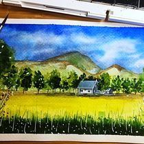 My project in Watercolor Travel Journal course. Traditional illustration, Watercolor Painting, Architectural Illustration, and Sketchbook project by Emily Phạm - 07.19.2021