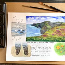 Mein Kursprojekt: Aquarellreiseheft. Traditional illustration, Watercolor Painting, Architectural Illustration, and Sketchbook project by carri07 - 07.20.2021