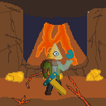 El guerrero triangulo. Un progetto di Character design, Videogiochi, Pixel art e Progettazione di videogiochi di Benjamin Sahuanay - 20.07.2021