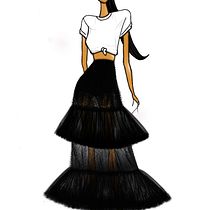 Meu projeto do curso: Ilustração de croqui de moda. O curso foi muito importante para que eu voltasse a criar. Para que eu me sentisse mais segura. Usei como inspiração as grandes metrópoles com seus diversos estilos e comportamentos.. Een project van  Schetsen,  Modeontwerp, Digitale tekening y Fotografie van Debora Batista - 15.07.2021
