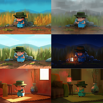 My project in Lighting Principles for Digital Painting course. Traditional illustration, Digital Illustration, and Digital Painting project by amyogear - 07.17.2021