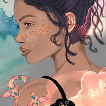 Mi Proyecto del curso: Retrato ilustrado con Procreate. Ilustração tradicional, Ilustração vetorial, Ilustração digital, e Desenho de retrato projeto de iris_ashanty - 18.07.2021