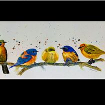 My project in Artistic Watercolor Techniques for Illustrating Birds course. Watercolor Painting, Traditional illustration, Realistic Drawing, and Naturalistic Illustration project by dickfamily5 - 07.04.2021
