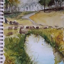Mi Proyecto del curso: Paisajes naturales en acuarela. Projekt z dziedziny  Sztuki piękne i Malowanie akwarelą użytkownika Ana Mangieri - 21.07.2021