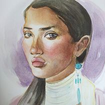My project in Watercolor Portraits: Capture a Model's Personality course. Fine Arts, Painting, Watercolor Painting, and Portrait Drawing project by Jelena Petkovic - 07.21.2021
