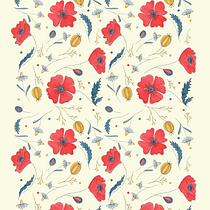 My two patterns. Traditional illustration, Painting, Pattern Design, Drawing, Botanical Illustration, and Watercolor Painting project by Claudia Fasser - 07.21.2021