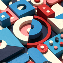 Abstract geometric shapes. Een project van  Ontwerp, 3D, 3D-animatie,  3D-modellering,  3D-ontwerp, Digitaal ontwerp y Kleurentheorie van julien.brocq - 10.07.2021