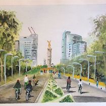 Mi Proyecto del curso: Paisajes urbanos en acuarela. Un projet de Beaux Arts, Aquarelle et Illustration architecturale de Fernando Gutierrez - 22.07.2021