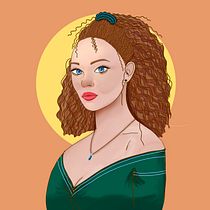 My project in Female Character Portraits in Procreate course. Projekt z dziedziny Trad, c, jna ilustracja, Ilustracja c, frowa, R, sunek c i frow użytkownika Malar Murugayah - 21.07.2021