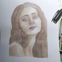 Mi Proyecto del curso: Retrato en acuarela a partir de una fotografía. Traditional illustration, Watercolor Painting, and Portrait Drawing project by helena.lara.2006 - 07.22.2021
